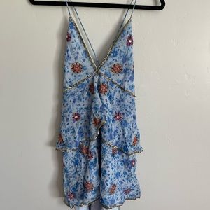 Zara blue minidress with rhinestones